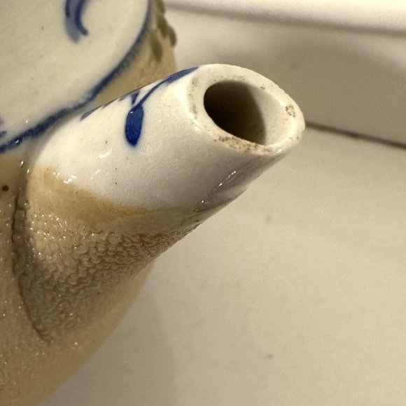 Rare Japanese Meiji Period Arita Moriage Sharkskin Glaze Teapot with Lid - Picture 7 of 9